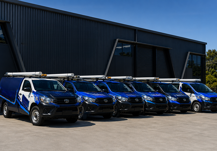 Fleet of Kogarah Blocked Drains plumbing vans